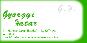 gyorgyi hatar business card